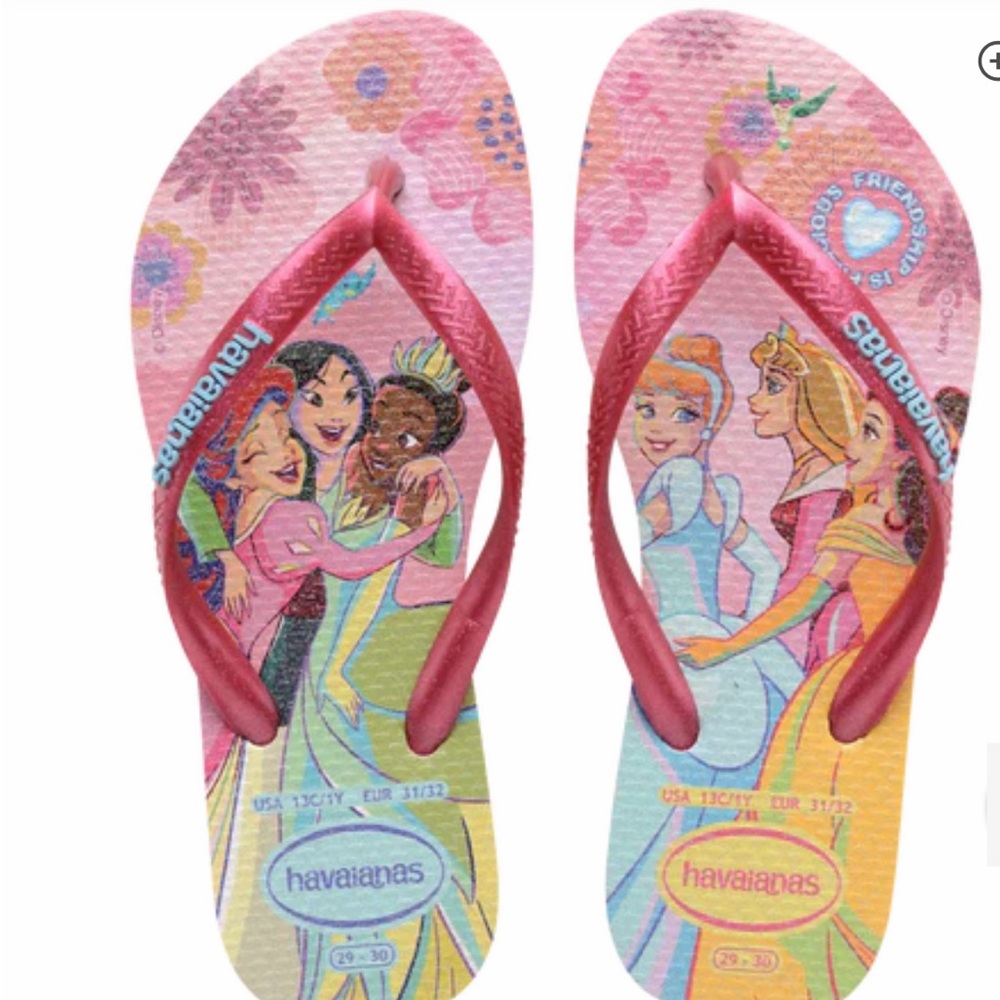 Havaianas Kids' Multicolor Princess Flip Flops